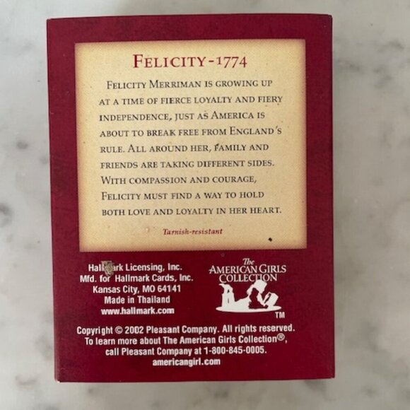 AMERICAN GIRL HALLMARK Felicity Charm 2002 - Picture 10 of 12